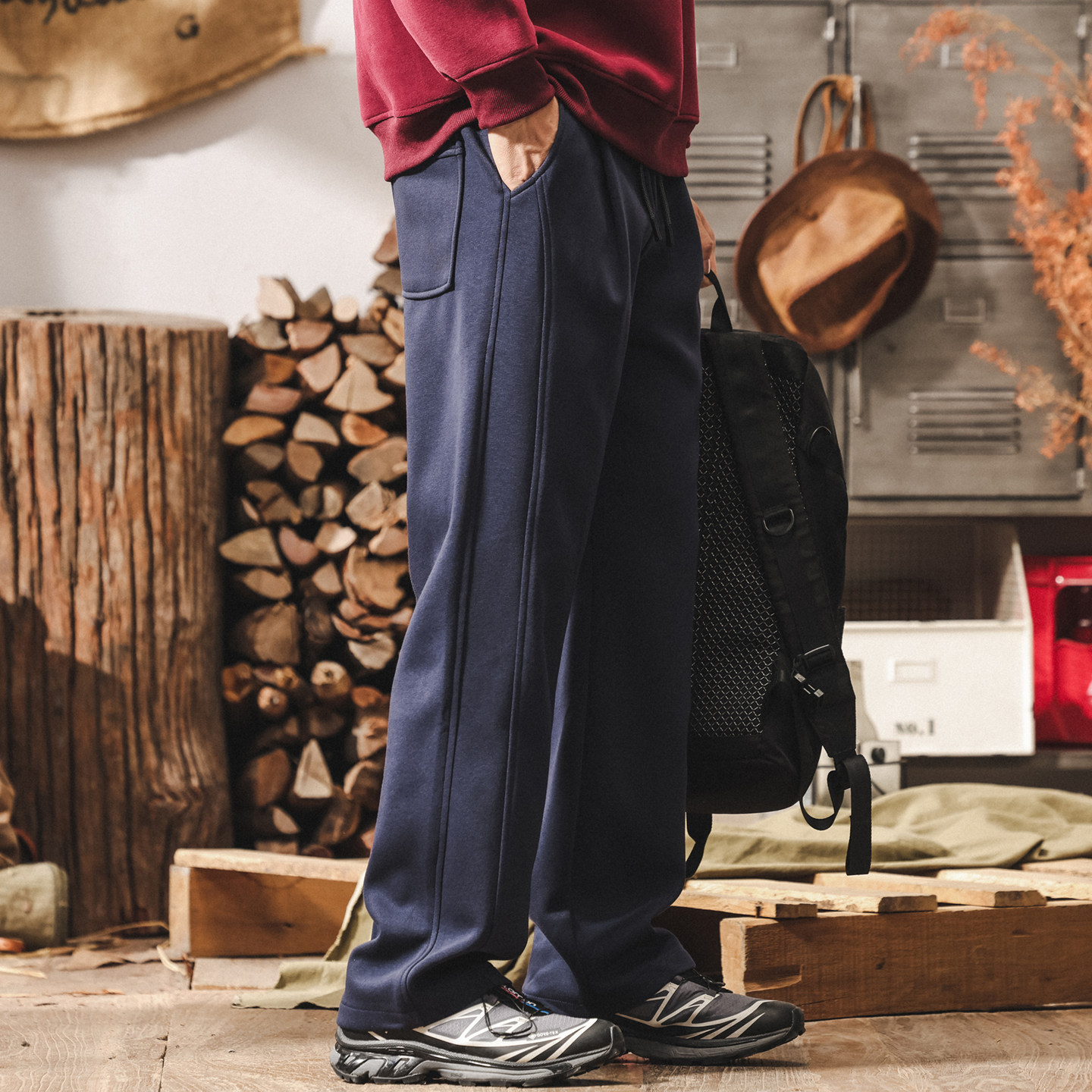 美式復古直筒休閒褲子男春季2026新款加厚長褲寬鬆重磅潮牌衛褲男