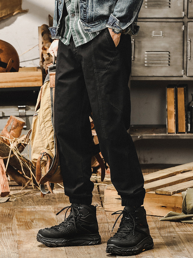杰雷諾美式工裝褲子男直筒寬鬆潮牌2024年春秋新款水洗做舊休閒褲