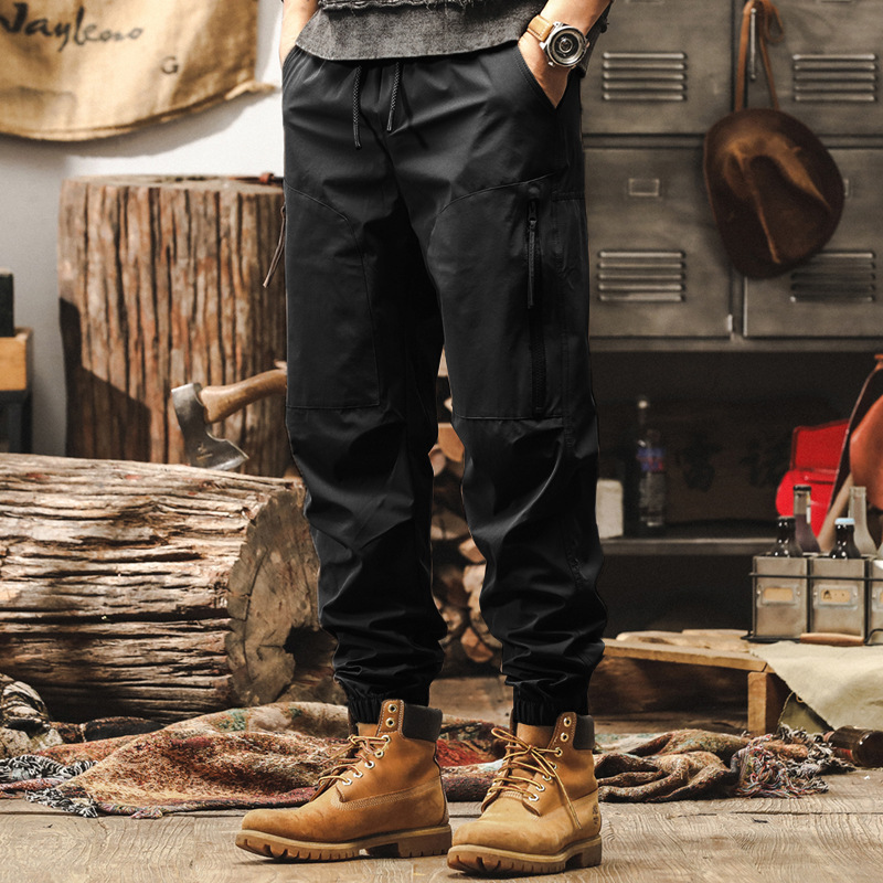 美式復古工裝褲子男秋季2024新款寬鬆戶外獵裝戰術機能男士休閒褲