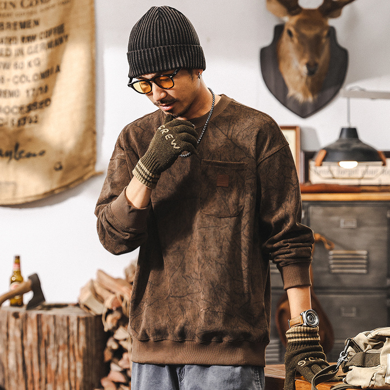 美式復古400g重磅德澳絨衛衣男秋冬款2024新款潮流男士寬鬆上衣男