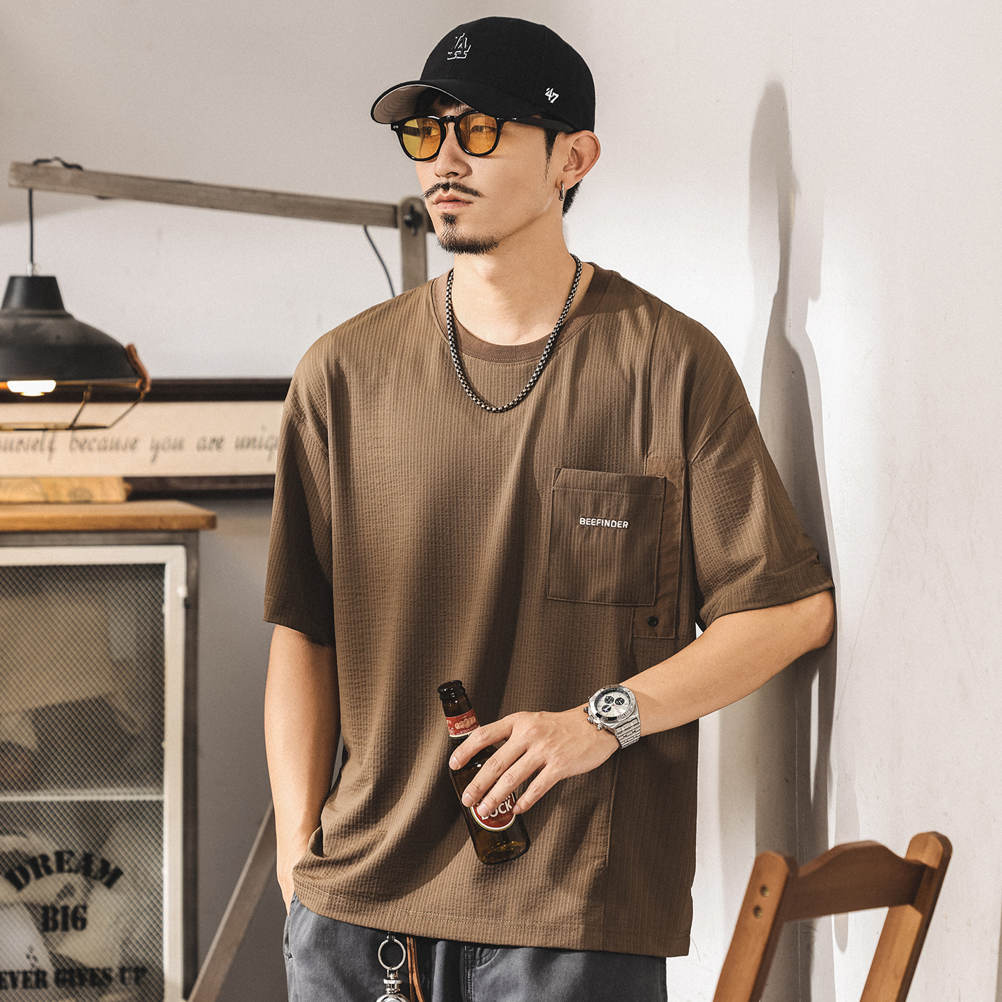 涼感冰絲t恤男短袖夏季新款運動速幹半袖體恤寬鬆大碼男士上衣潮