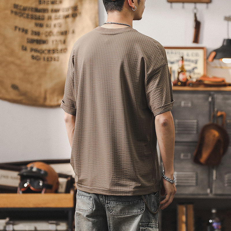 杰雷諾夏季薄款冰絲涼感T恤男短袖2024新款潮牌寬鬆大碼速乾T恤男