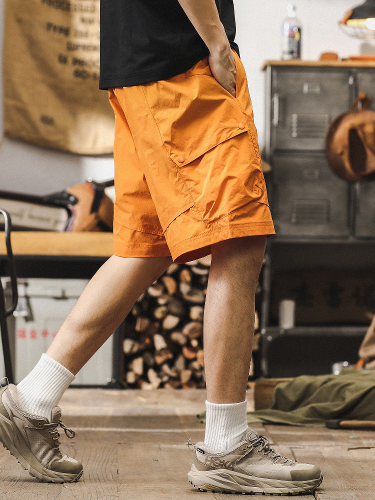 杰雷諾戶外速乾短褲男夏季薄款潮牌潮流寬鬆大碼美式休閒五分褲男