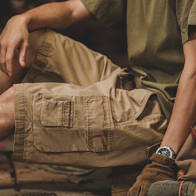 杰雷諾美式復古經典工裝褲子男寬鬆休閒短褲夏季ins戶外五分褲潮