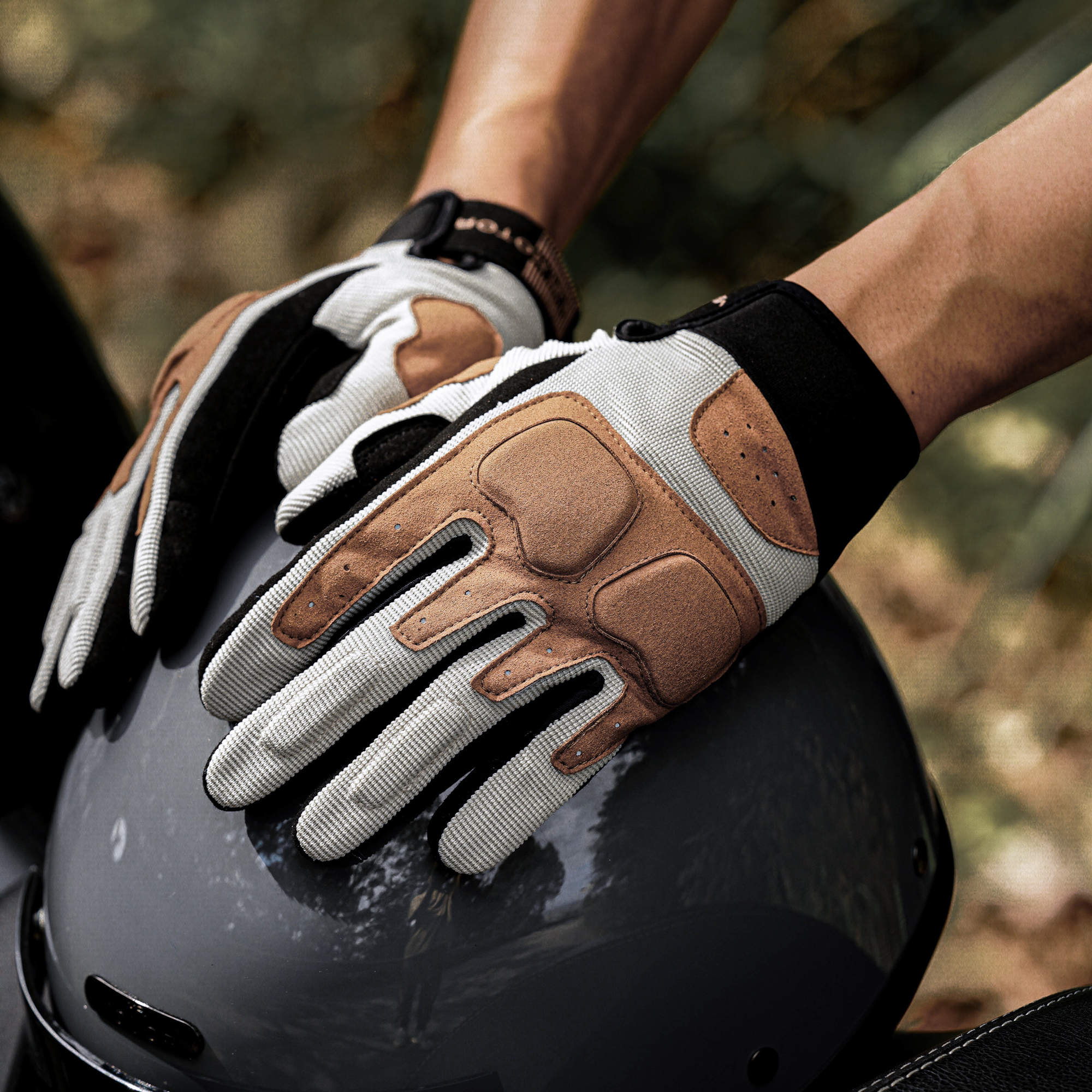 摩托車騎行手套夏季男女機車防摔透氣復古薄款防風四季通用風系