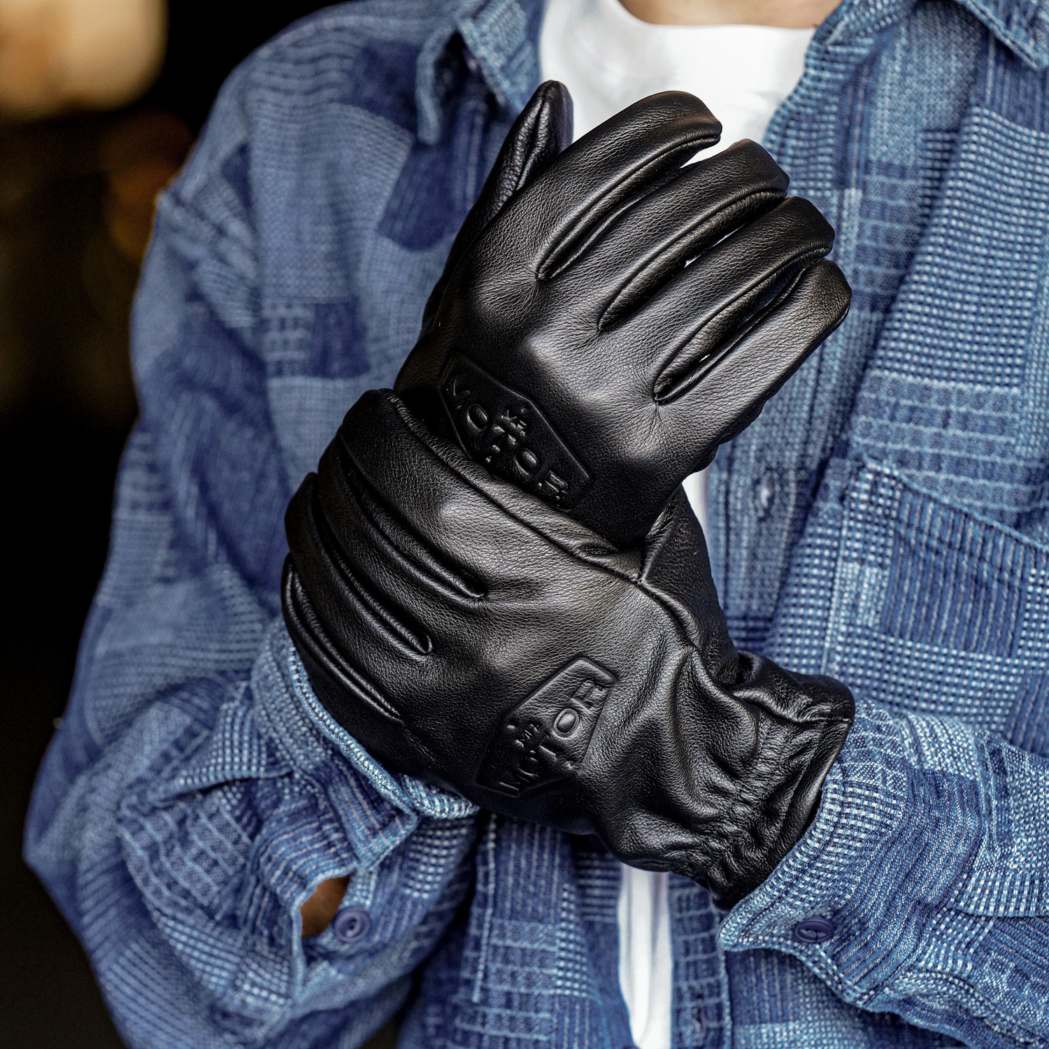 磨砂頭層牛皮真皮戶外工裝騎行保暖做舊復古手套