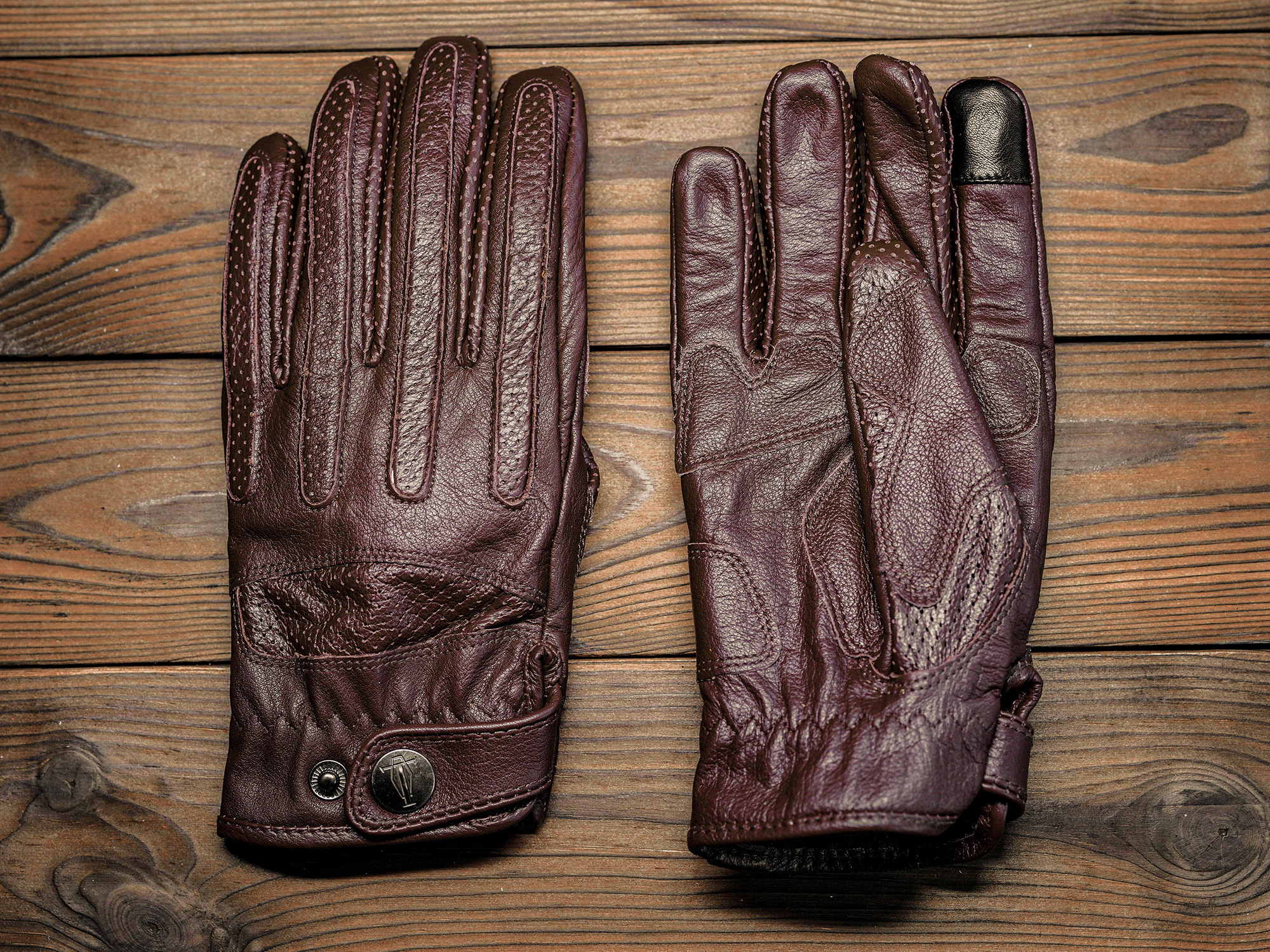 復古加絨手套機車騎行秋冬季摩托車牛皮真皮保暖