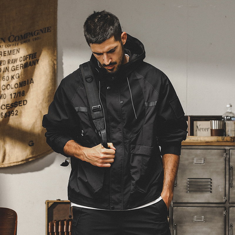 杰雷諾三防加絨衝鋒衣外套男秋冬款美式戶外機能獵裝登山工裝夾克