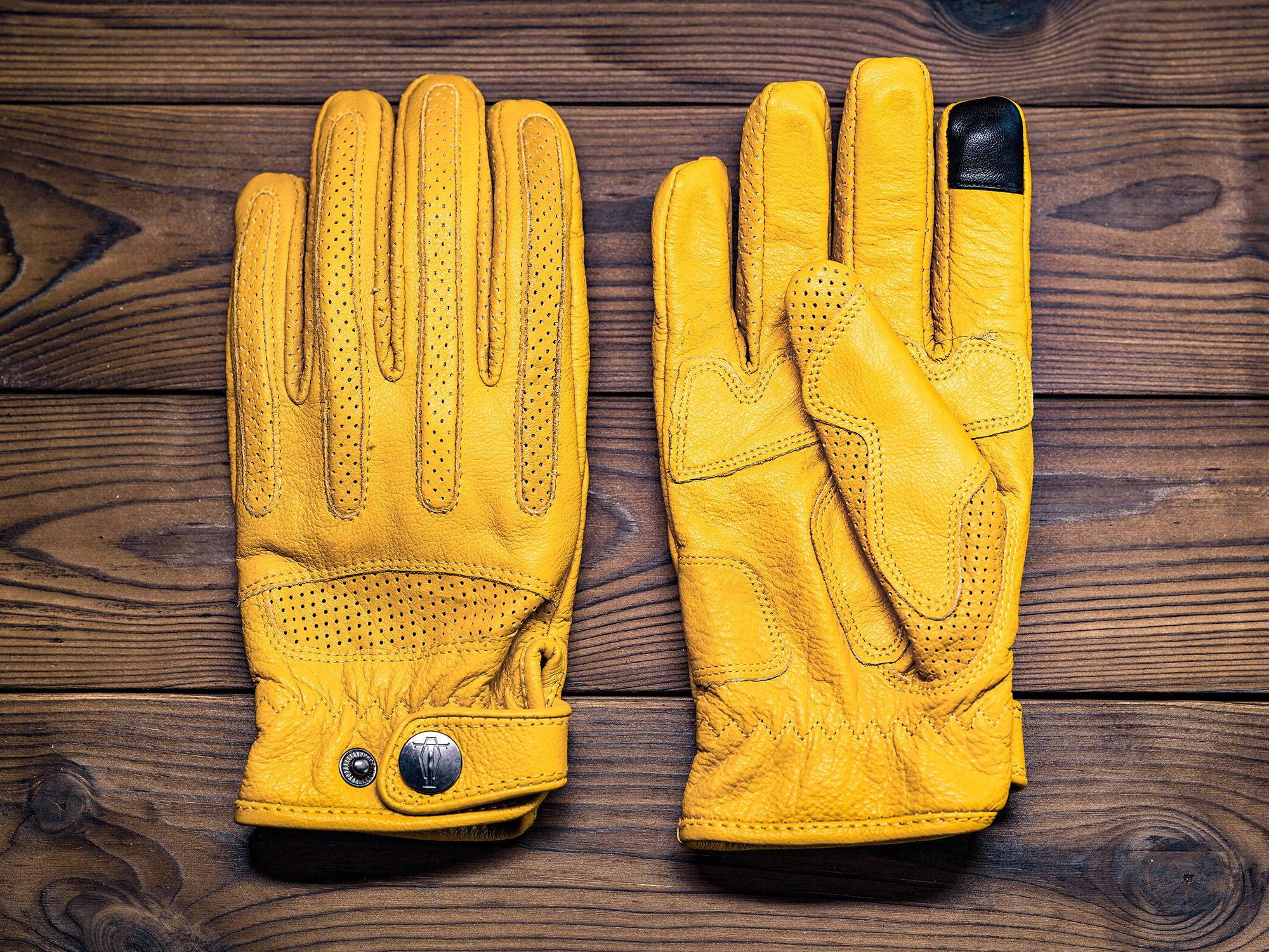 復古加絨手套機車騎行秋冬季摩托車牛皮真皮保暖