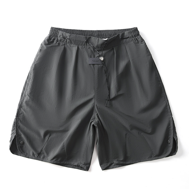 杰雷諾戶外排扣速乾短褲男夏季美式潮流寬鬆海邊沙灘運動五分褲男