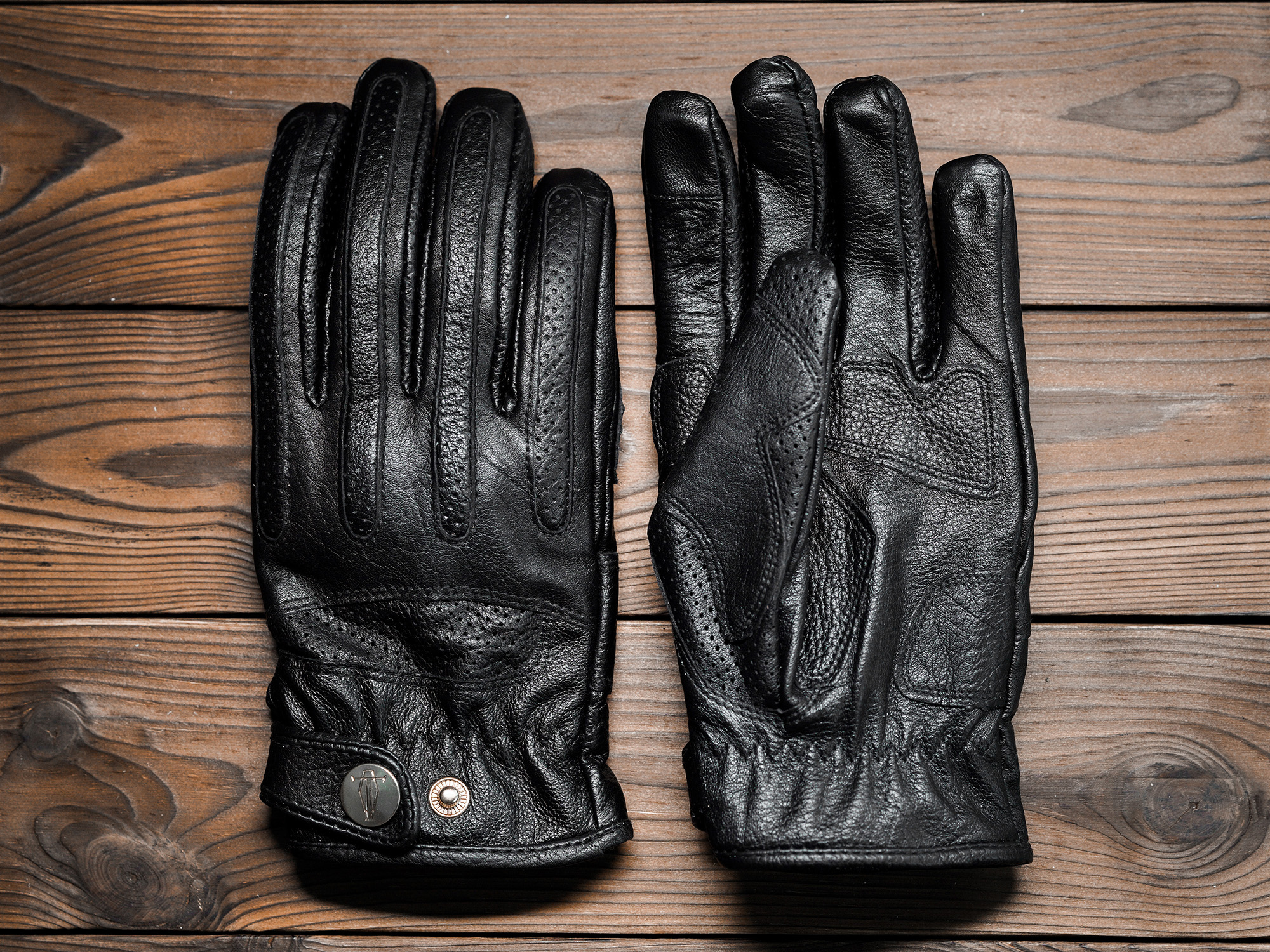 復古加絨手套機車騎行秋冬季摩托車牛皮真皮保暖