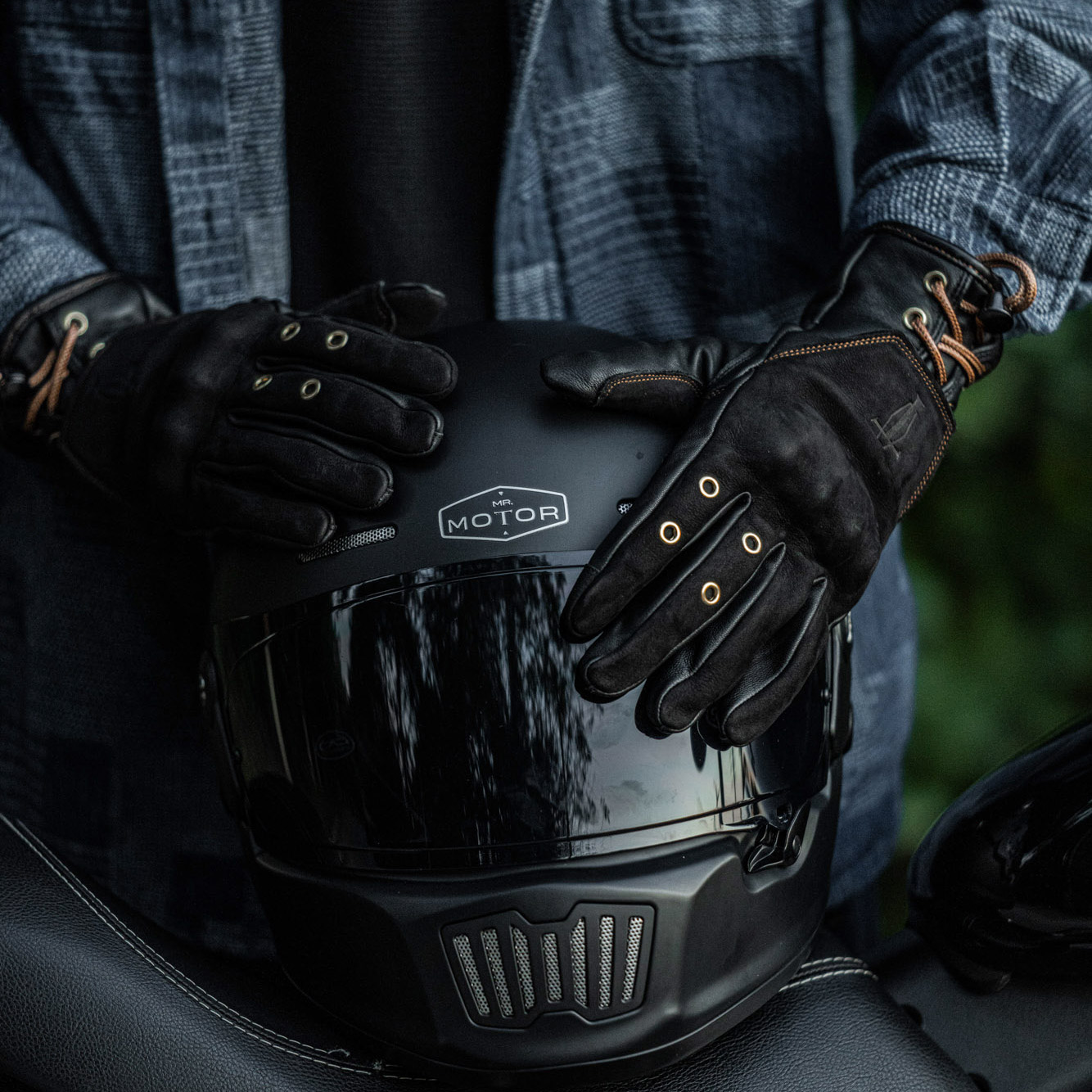 復古機車手套摩托車秋冬男女羊皮防摔防風騎士