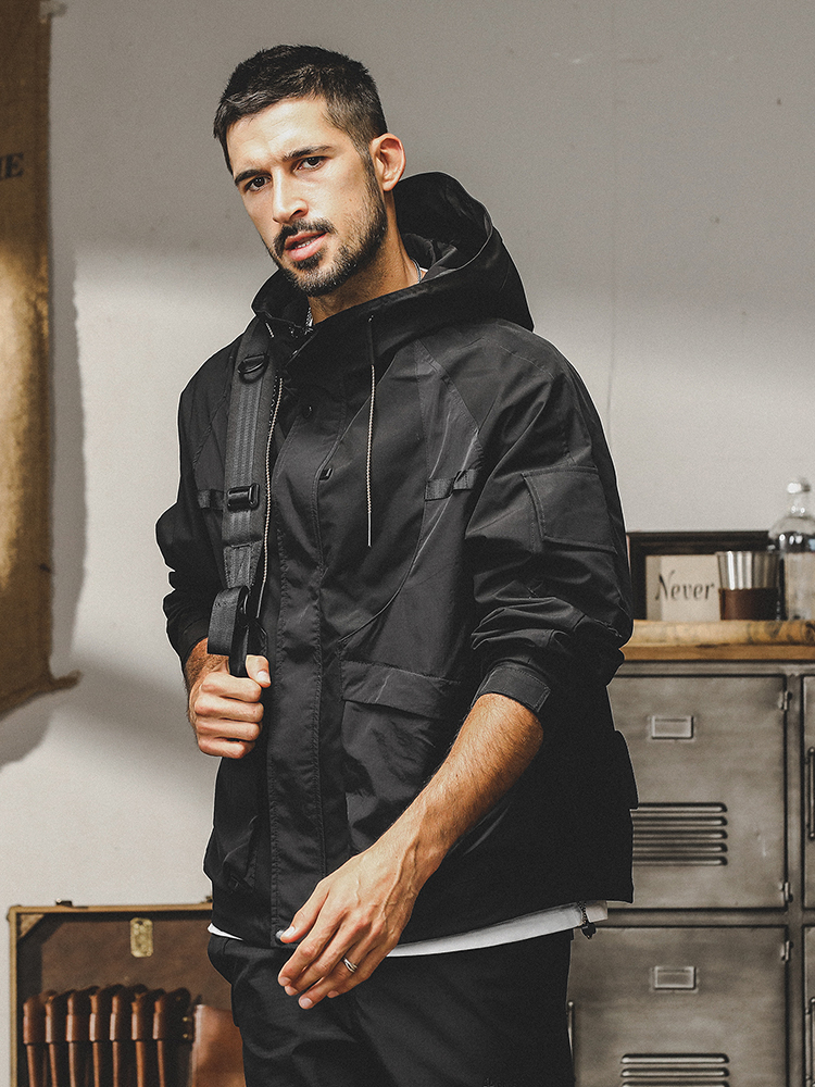 杰雷諾三防加絨衝鋒衣外套男秋冬款美式戶外機能獵裝登山工裝夾克