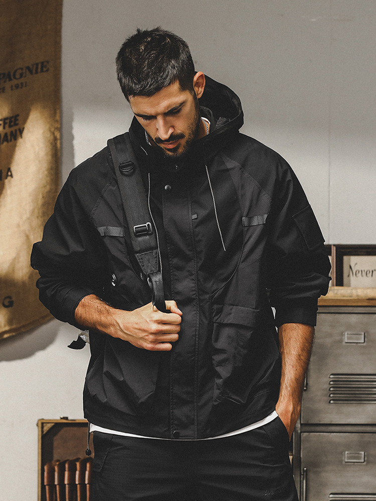 杰雷諾三防加絨衝鋒衣外套男秋冬款美式戶外機能獵裝登山工裝夾克