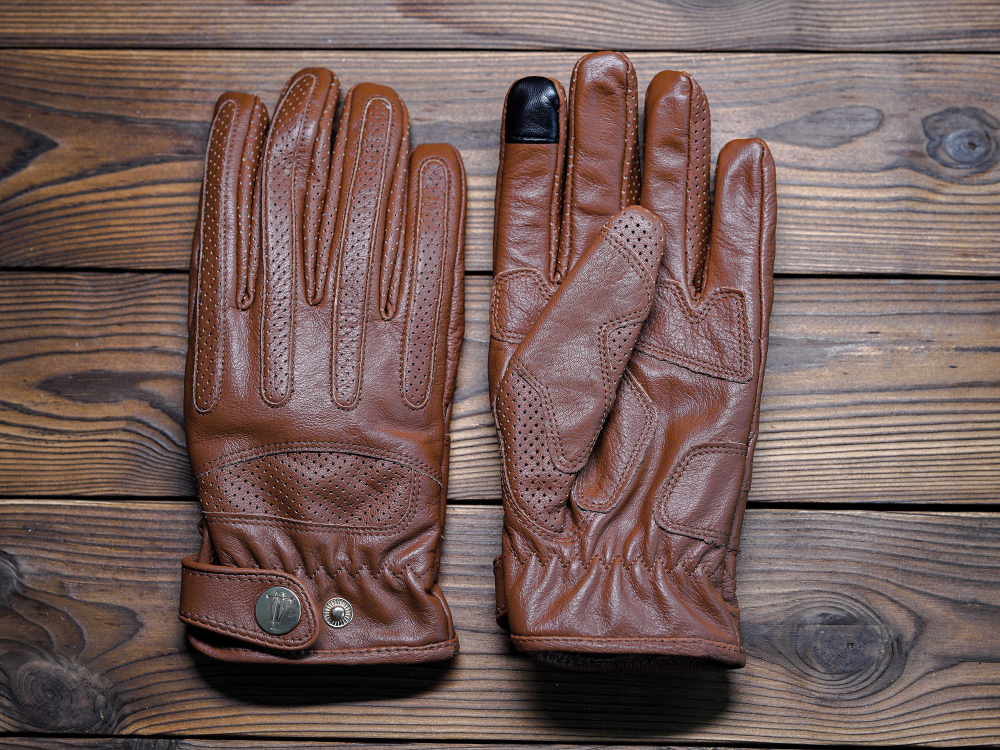 復古加絨手套機車騎行秋冬季摩托車牛皮真皮保暖