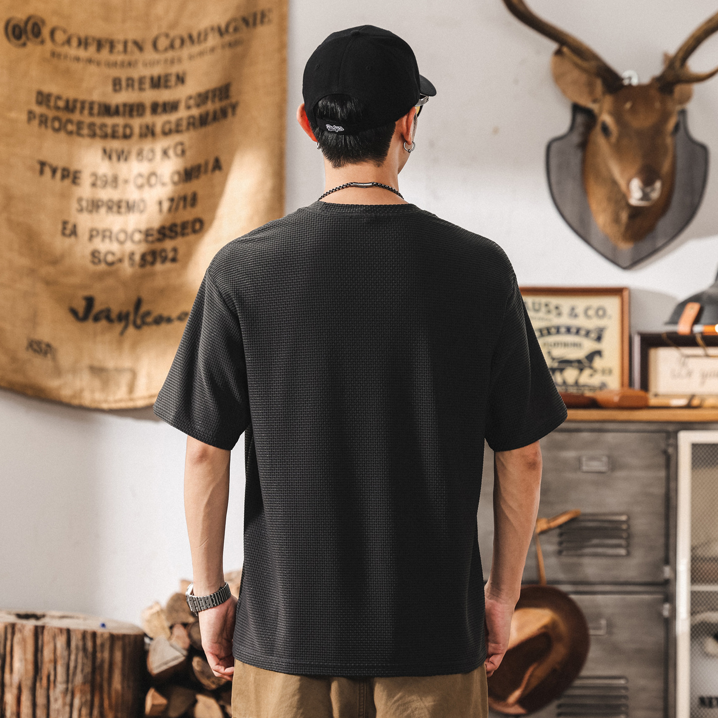 冰絲涼感抑菌男士t恤短袖夏季2025新款寬鬆速幹防曬休閒半袖上衣