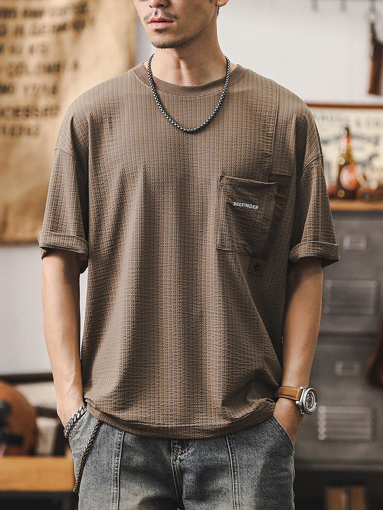 杰雷諾夏季薄款冰絲涼感T恤男短袖2024新款潮牌寬鬆大碼速乾T恤男