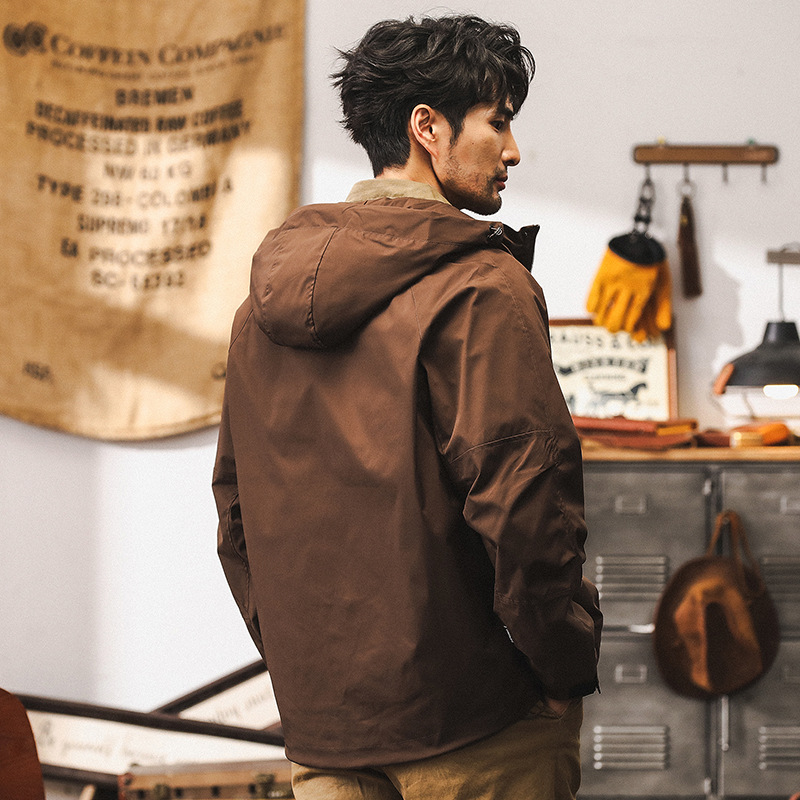 美式復古工裝外套男春秋款潮牌山系戶外衝鋒衣獵裝機能休閒夾克男