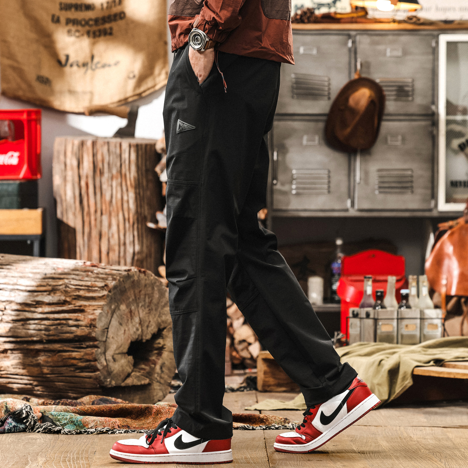 冰絲涼感薄款褲子男夏季速幹長褲戶外徒步彈力通勤直筒褲男休閒褲