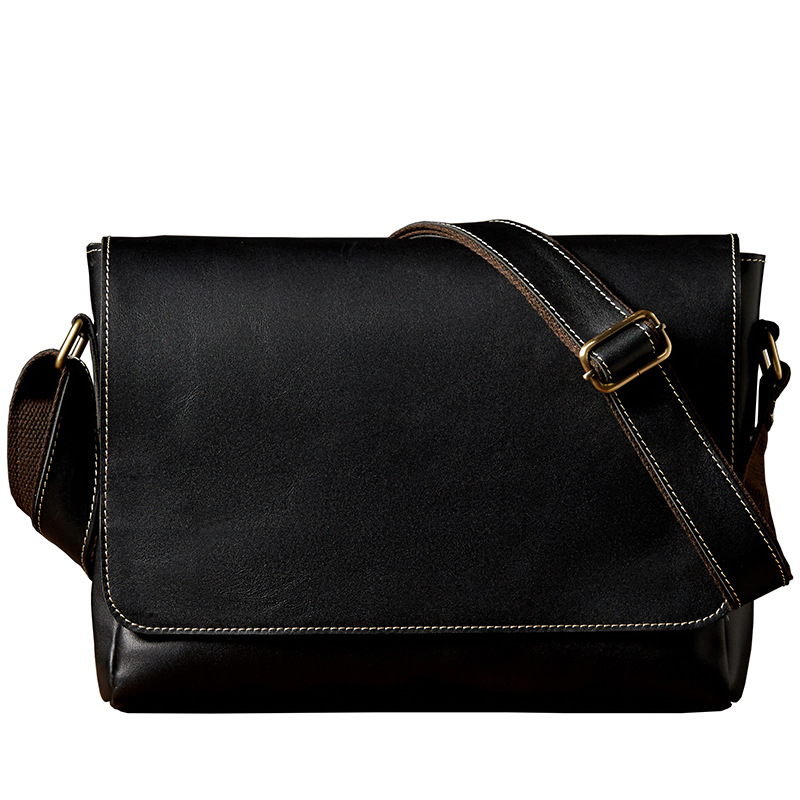 原創男士包包單肩包斜挎包手工真皮休閒挎包郵差包牛皮包男斜肩包