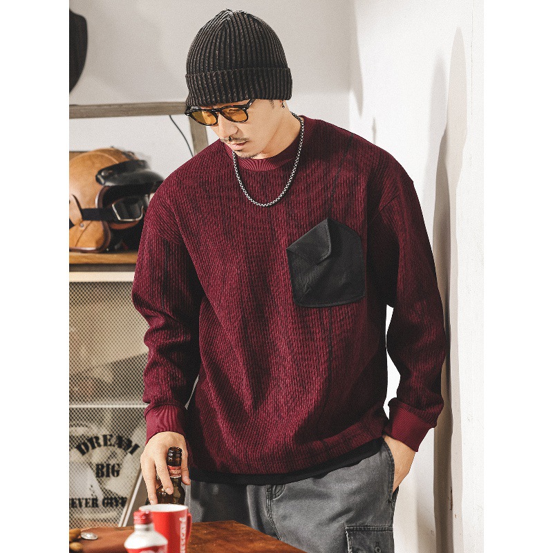 美式復古400g重磅衛衣男春秋新款潮流肌理提花寬鬆大碼男裝秋上衣