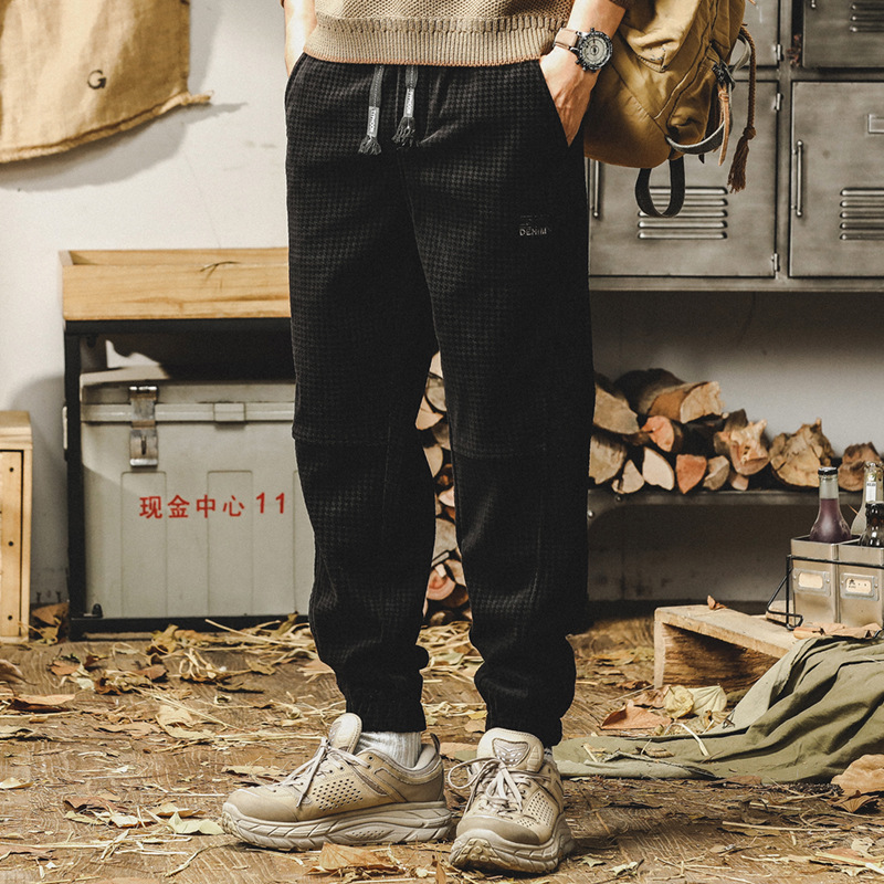 美式重磅燈芯絨褲子男冬季寬鬆直筒休閒褲秋冬厚款潮牌復古哈倫褲