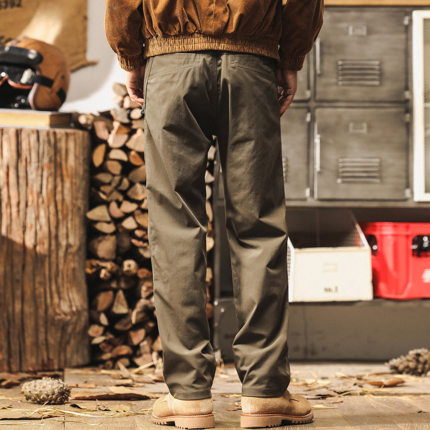 美式復古工裝褲子男春秋直筒2025新款戶外傘兵褲秋季男士休閒長褲
