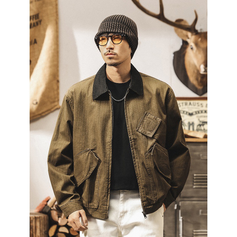 美式復古工裝夾克男秋季2025新款戰術戶外軍工獵裝潮牌外套男春秋