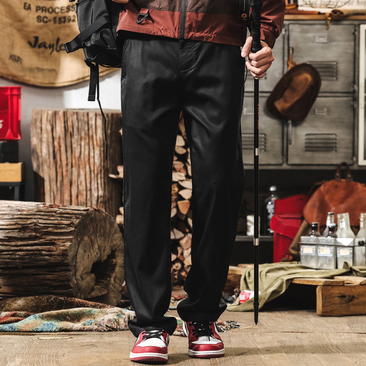 萊賽爾天絲垂感褲子男夏季薄款潮牌輕商務簡約長褲直筒男士休閒褲