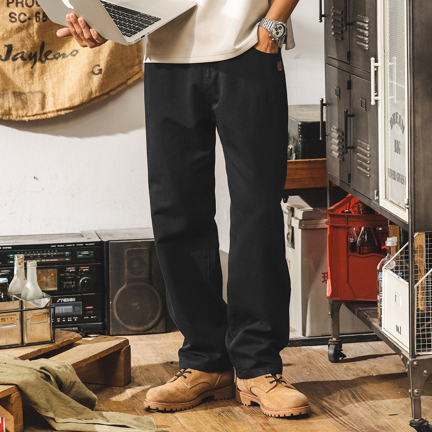 夏季薄款垂感萊賽爾天絲褲子男款2025新款直筒長褲寬鬆男士休閒褲