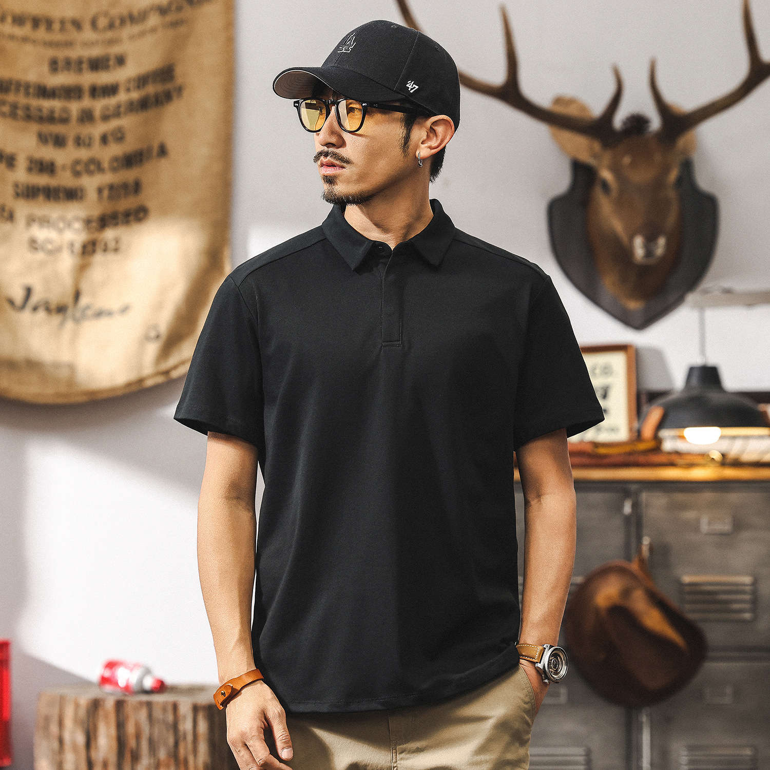 吸溼排汗短袖男夏季男士Polo衫2025新款男裝上衣運動零壓速幹T恤