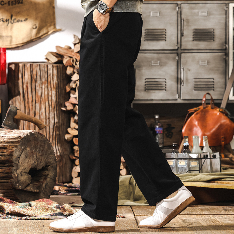 美式復古工裝褲男春季2025新款男士褲子潮牌寬鬆直筒休閒長褲子男