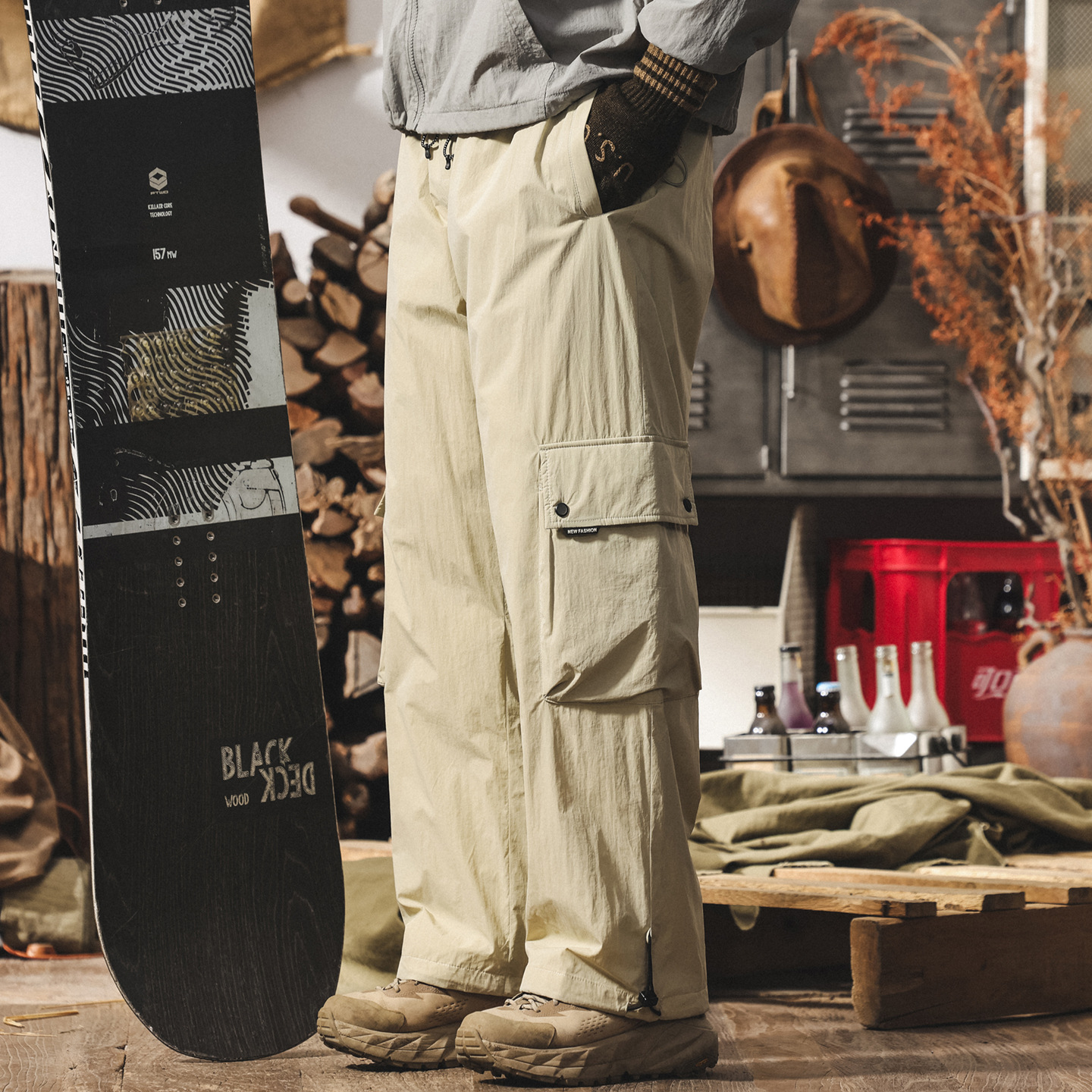 美式復古90%鴨絨防寒工裝羽絨褲男款冬季保暖加厚戶外傘兵滑雪褲