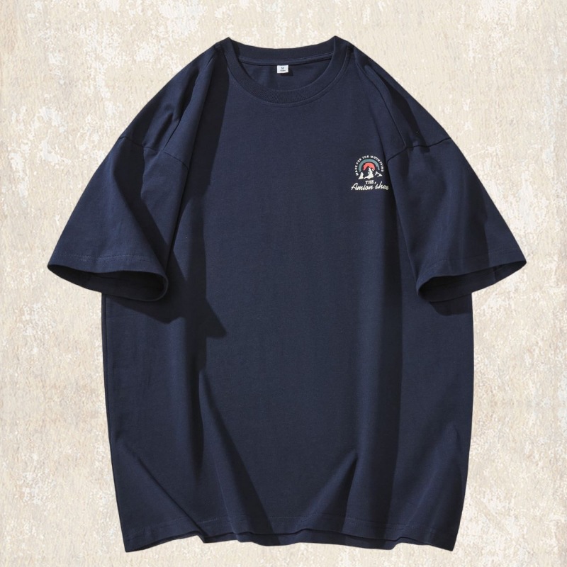 美式復古白色短袖男夏季2025新款寬鬆潮流重磅T恤男士休閒上衣男