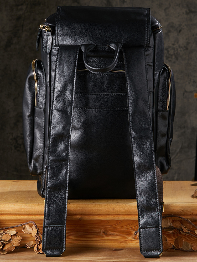 手工真皮英倫風大容量男士雙肩包牛皮旅行背包復古純牛皮行李男包