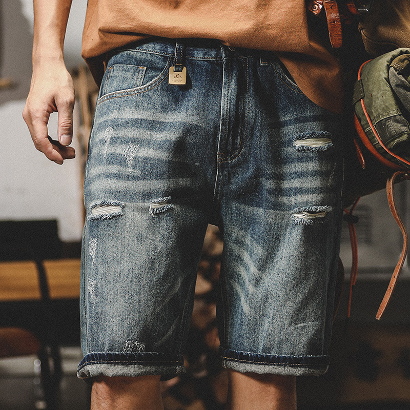 美式復古秋季牛仔褲男2024寬鬆直筒潮牌褲子男水洗石磨休閒褲子男