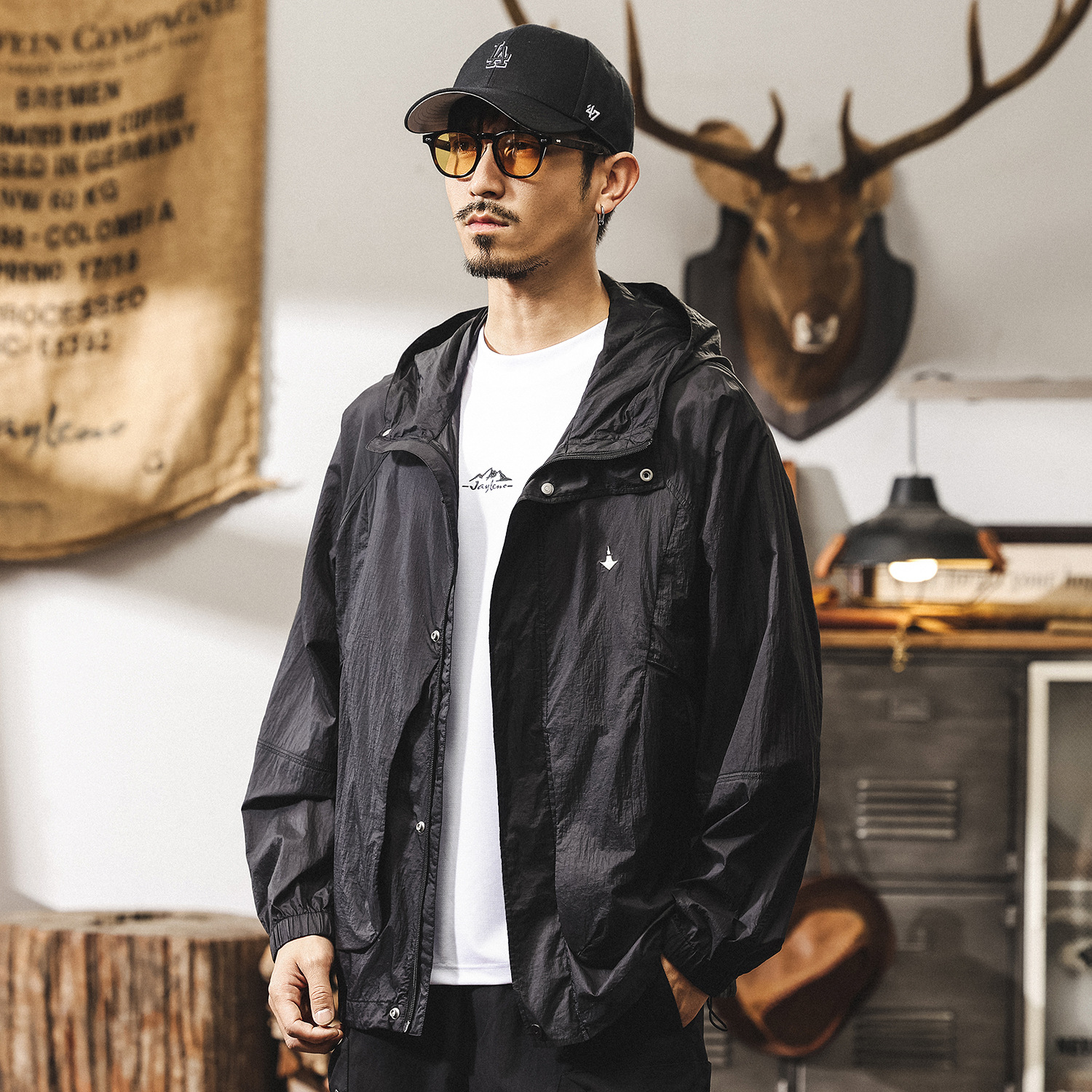 夏季輕薄透氣涼感UPF50+防曬衣男防紫外線戶外速幹防曬服薄款外套