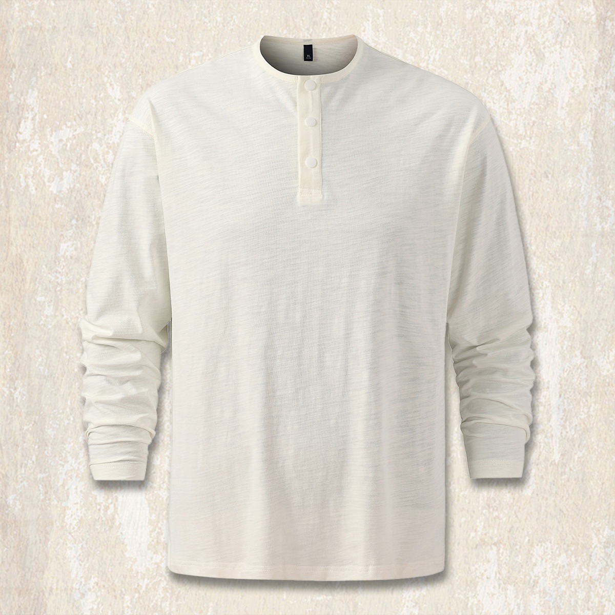 美式復古280g重磅竹節棉t恤男秋季新款潮流亨利領長袖polo衫