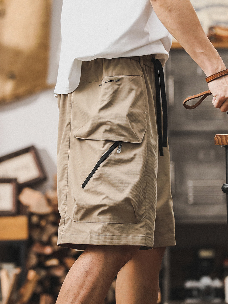 傑雷諾戶外工裝短褲男夏季薄款2024新款寬松大碼潮牌休閑五分褲男