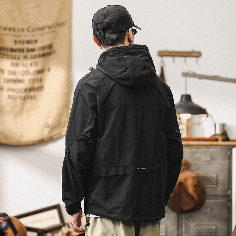 夏季涼感速乾戶外防曬衣男UPF50 防紫外線騎行釣魚男士防曬服外套