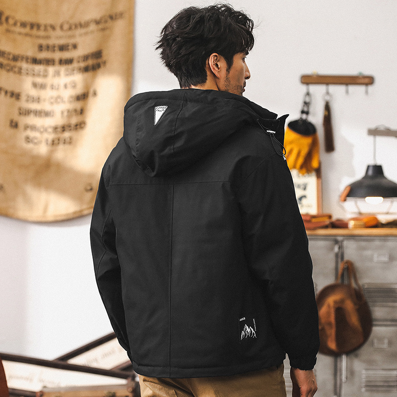 美式潮牌工裝羽絨服男冬季加厚戶外抗寒保暖戰術機能外套男秋冬款