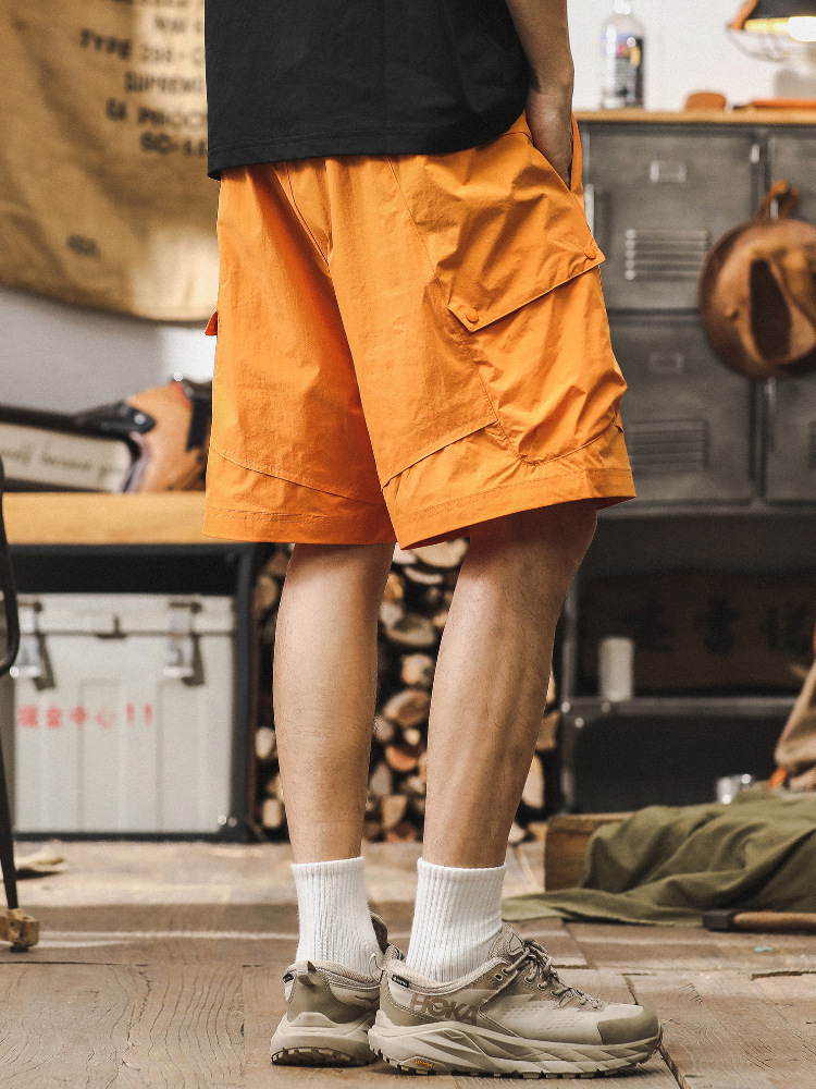 杰雷諾戶外速乾短褲男夏季薄款潮牌潮流寬鬆大碼美式休閒五分褲男