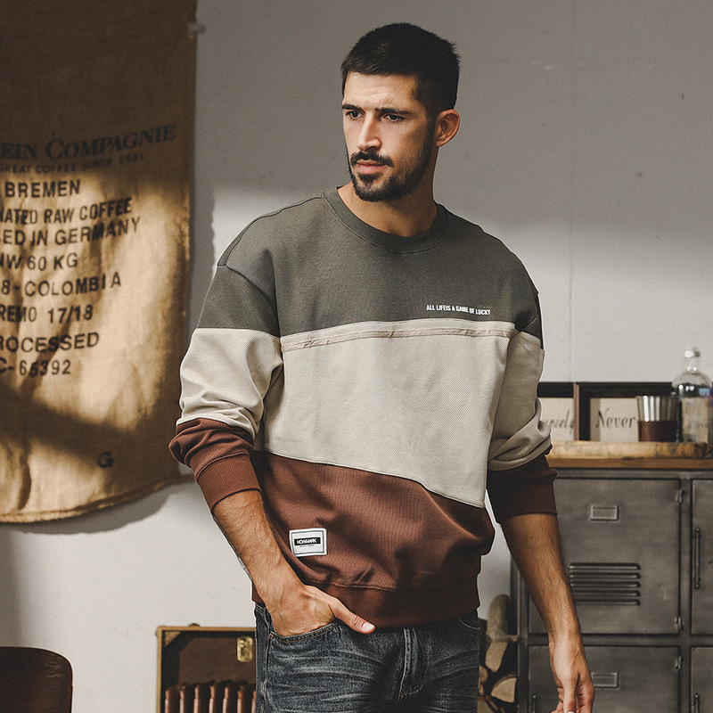 杰雷諾重磅美式加絨衛衣男秋冬款寬鬆潮牌冬季加厚長袖T恤男上衣