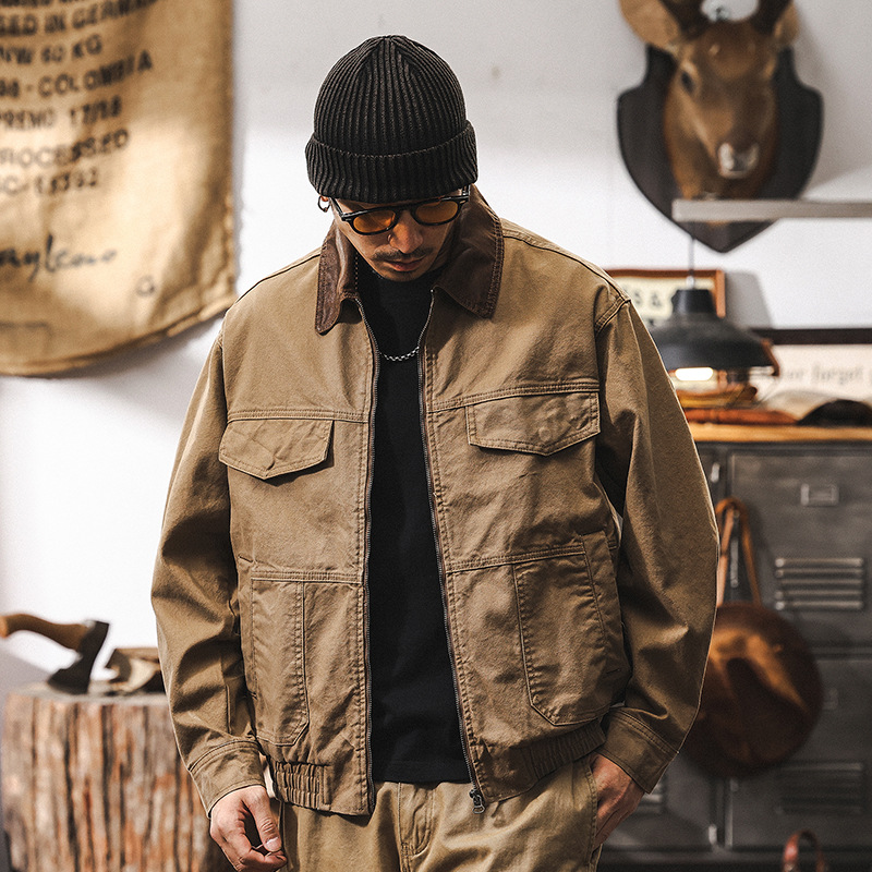 巴恩風工裝外套男春季2025新款潮牌美拉德戶外帥氣美式復古夾克男