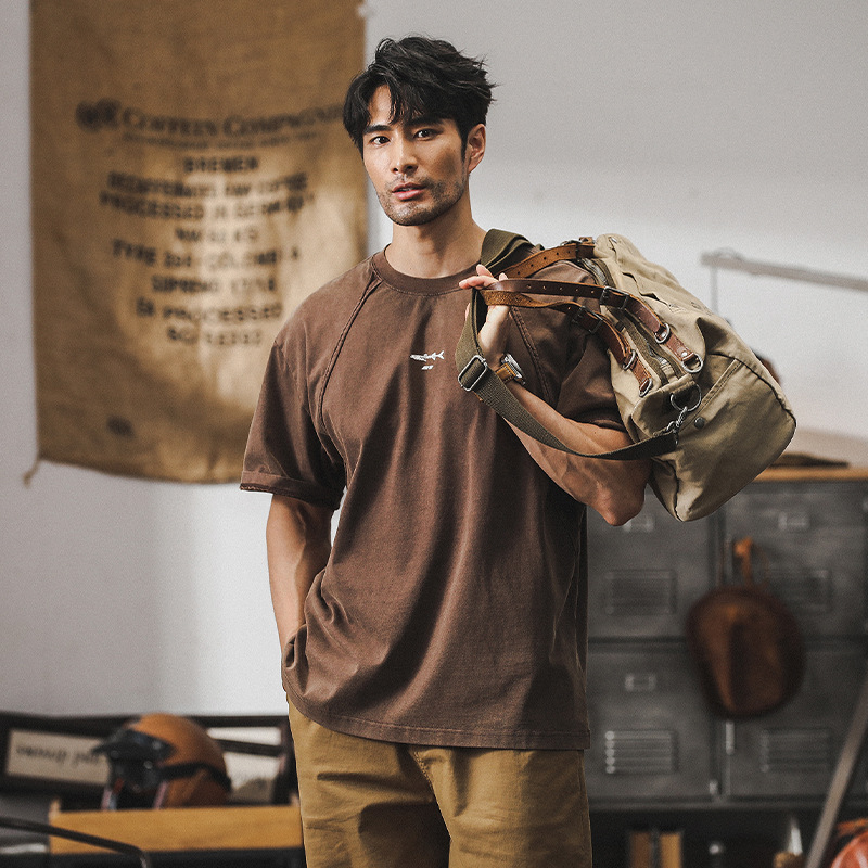 美式复古重磅T恤男短袖夏季2024新款潮牌硬汉廓形宽松上衣男T潮流