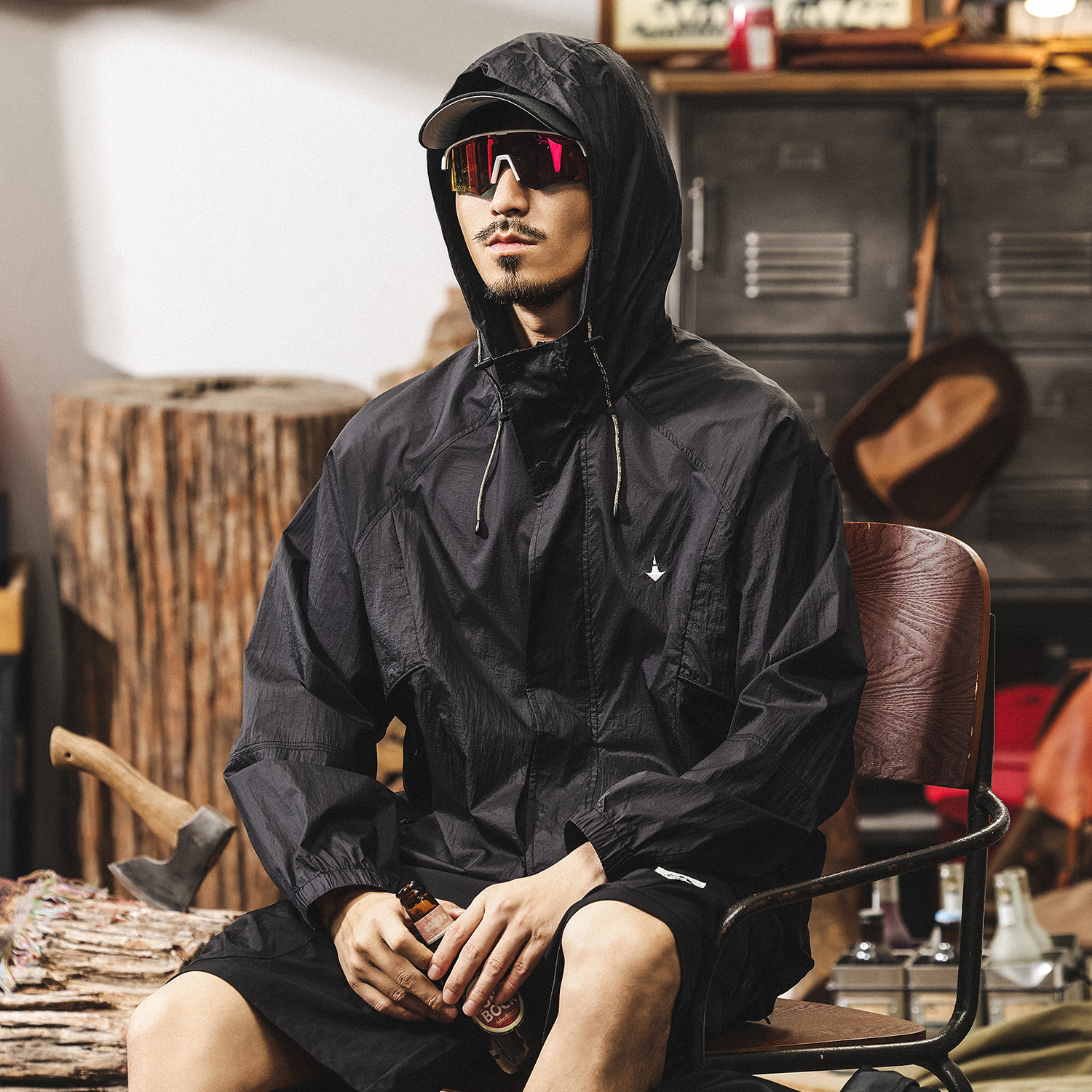 夏季輕薄透氣涼感UPF50+防曬衣男防紫外線戶外速幹防曬服薄款外套