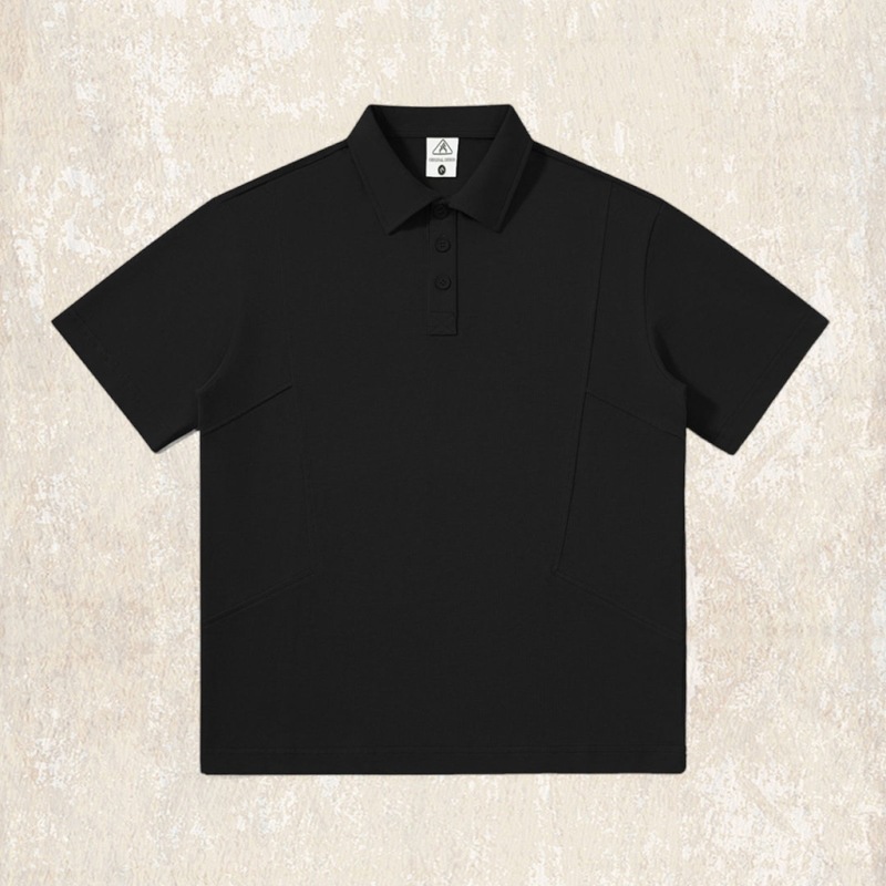 美式復古基礎純色短袖Polo衫男夏季重磅T恤男款潮牌寬鬆上衣