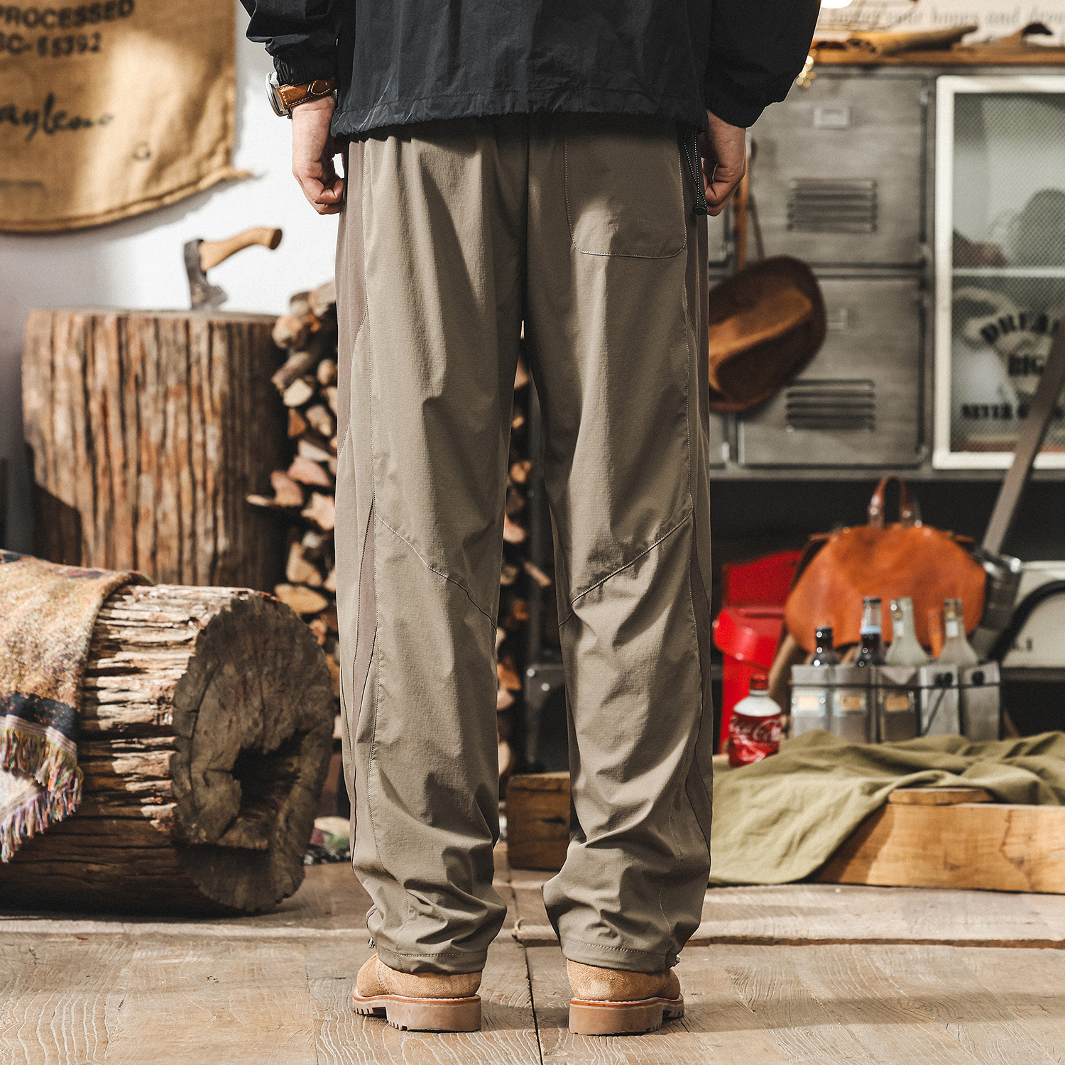 冰絲涼感褲子男夏季薄款戶外運動男士休閒褲通勤寬鬆美式速幹長褲