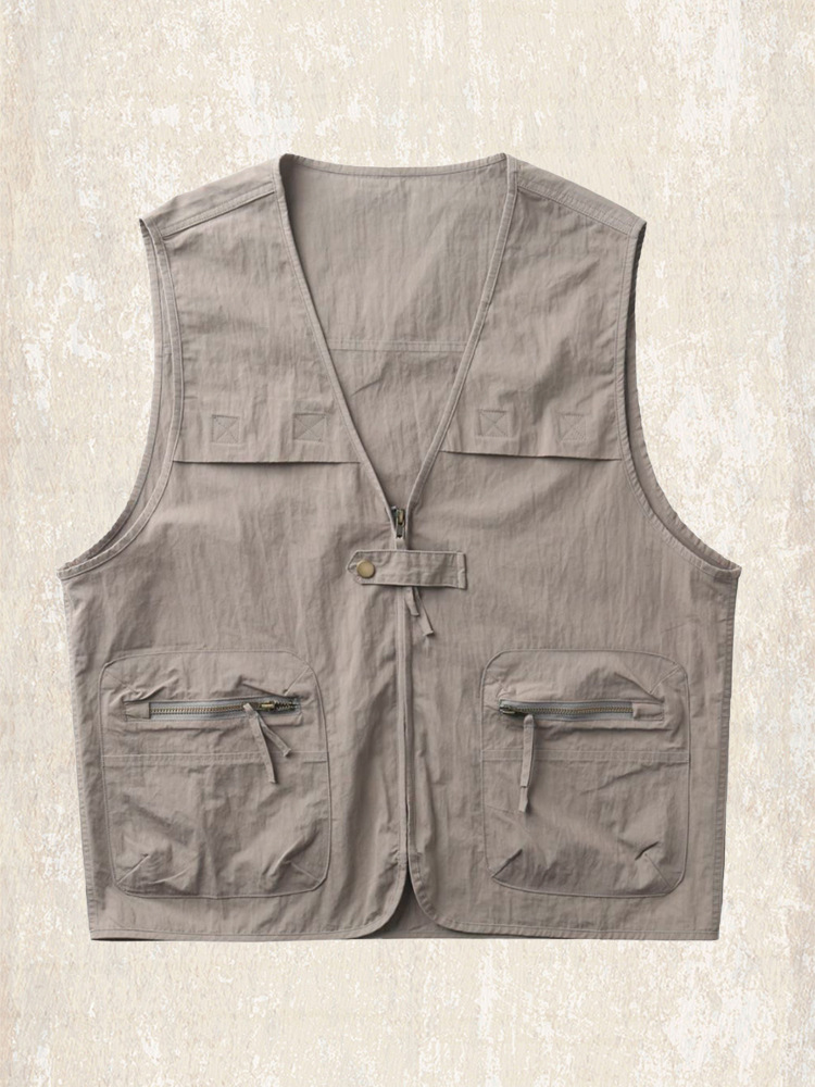 山系戶外露營登山馬甲男款夏季潮牌薄款無袖背心男士坎肩工裝外套