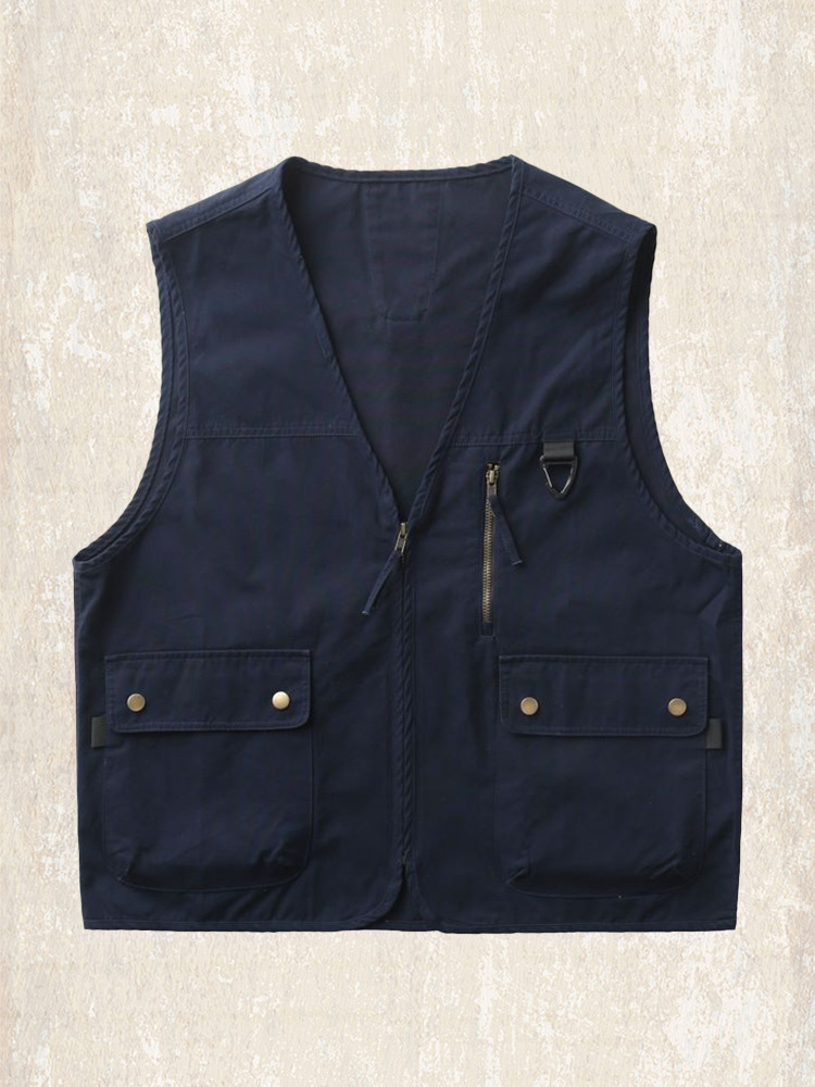 美式潮牌戶外露營風工裝馬甲男士夏季薄款山系釣魚背心坎肩外套男